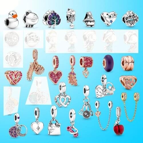 Hot Sale 100% Sterling Silver 925 Desny Mini Charms Fit Original Pandora Bracelet For Women Jewelry Gift