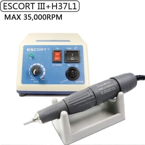 Micro Nail Polisher Dental Polisher Jewelry Carving Motor ESCORT +H37L1 Hand piece 35K