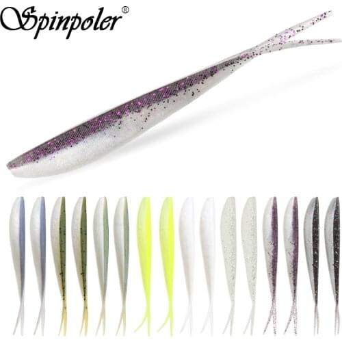 Spinpoler Soft Swimbait Fishing Lures Jerk Shad Minnow Drop Shot Lure Bass Bait Shad Bait 2" 3" 4" for Bass Trout Pike Walleye