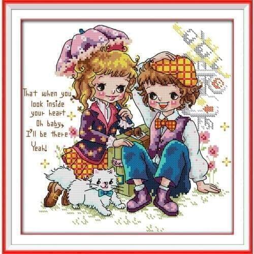 Happy trip cross stitch kit 14ct 11ct count print canvas stitching embroidery DIY handmade needlework