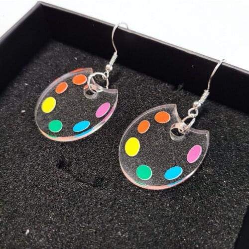 Irregular Color Transparent Acrylic Earring South Korean Style Fashion Elegant Sweet Girl Jewelry Christmas Gifts Wholesale
