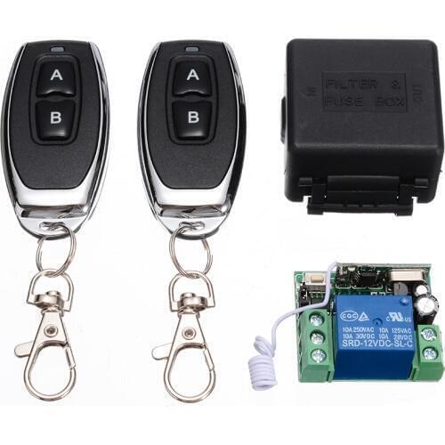 Newest DC 12V 10A Receiver Transmitter 433Mhz Remote Receiver Module +2 Wireless Remote Control RF Transmitters