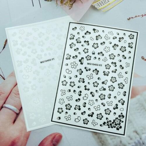 Little Flower Nail Art Sticker Self Adhesive Transfer Decal 3D Slider DIY Tips Nail Art Decoration Manicure Package