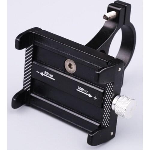 Universal Aluminum Alloy Bike Bicycle Phone Holder Racks Motorcycle Handlebar Mount Non-Slip CellPhone Clip