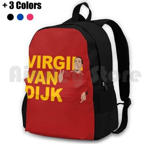 Virgil Van Dijk ( Yellow ) Outdoor Hiking Backpack Waterproof Camping Travel Virgil Van Dijk Virgil Vvd Mohamed Salah Sadio