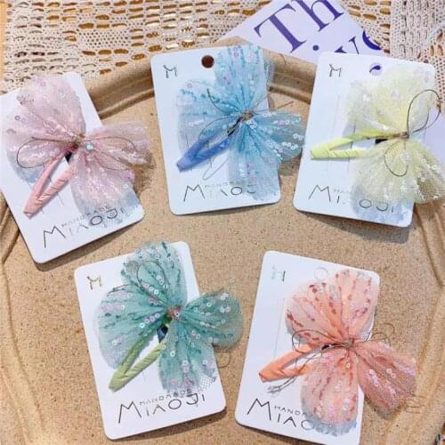 Korean Style Hair Clips For Girls Hair Accessories Bow Hair Grips Hair Clip Birthday Party Show Hair Wear Hair Pins Kids Gift