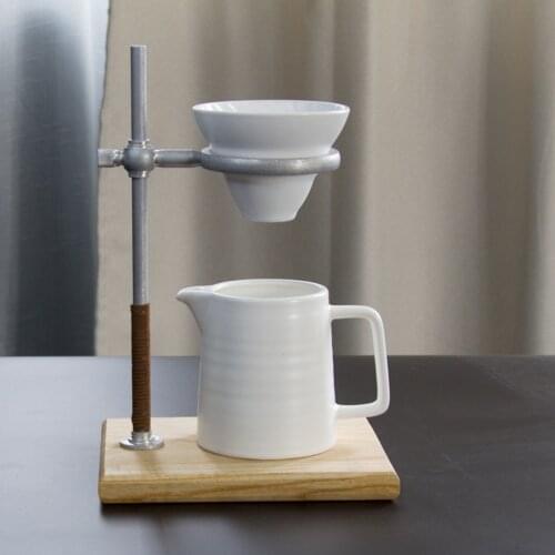 Pour Over Coffee Dripper Stand Coffee Filter Holder Rack Coffee Mug/Pot Holder Woden Station
