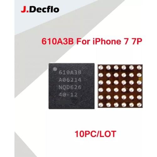 JDecflo 10pcs/lot U2 IC Tristar 610A3B 1610A3B Charging IC Charger For iPhone 7 7P 6S 6SP 6G 6P IC de Carga Replacement Original