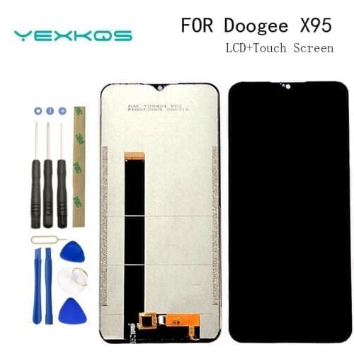 6.52'' 100% Original For Doogee X95 LCD Display Touch Screen Digitizer Repair Parts Assembly For Doogee X95 Phone +Tools