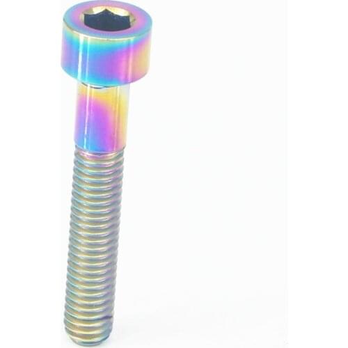 LOT 4 M6 x 35mm Colorful TC4 GR5 Titanium Alloy Allen Hex Screw Column Head Bolts For Bicycle