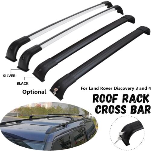 SHITURUI 2Pcs Roof bars For Land Rover discovery 3 4 Alloy Side Bars Cross Rails Roof Rack Luggage Carrier