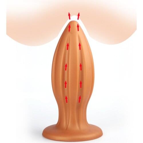 3size Huge Anal Butt Plug Silicone Gold/black Big Vagina Anal Ball Dilation G Spot Stimulation Sex Toys for Men Prostate Massage