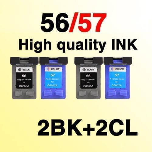 4x ink cartridges compatible for hp56 56xl for hp57 57xl Deskjet 450 450cbi 450ci 450wbt F4140 F4180 5150 5550