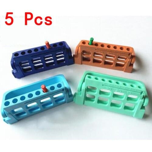 5pcs/set Dental Endo Dispenser Endodontic File Drill Stand Holder Autoclavable New Accessories