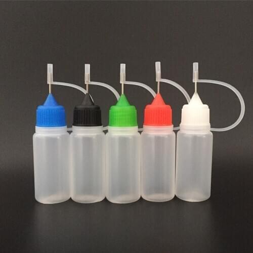 50Pcs/lot, 10ml Empty Plastic Dropper Bottle 10ml LDPE Needle Bottles With Screw Metal Needle Cap for E Liquid