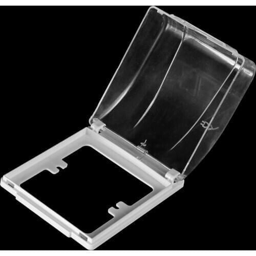 86Type Kitchen Toilet Bathroom Socket Waterproof Box Switch Splash Box Switch Protective Cover Transparent Power Outlet Box