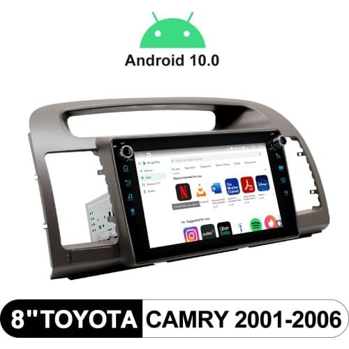 8”Car Radio With Display Car Multimedia Player Autoradio For Toyota Camry 2001-2006 Android Car Stereo With Android Auto CarPlay
