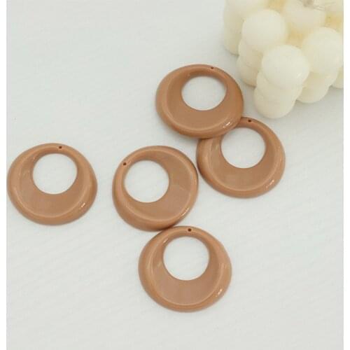 10 PCS 46x43mm Hollow Out Resin Round Pendant Charms For Earring Necklace Accessories Findings DIY Jewelry Making