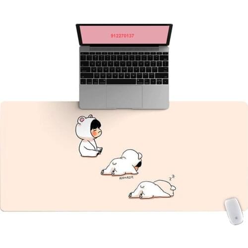 90x40cm Large HD Cute Cartoon Sleeping boy Pattern Office Computer Desk Mat Laptop Cushion Desk Non-slip Mat Gamer Mouse Pad Mat
