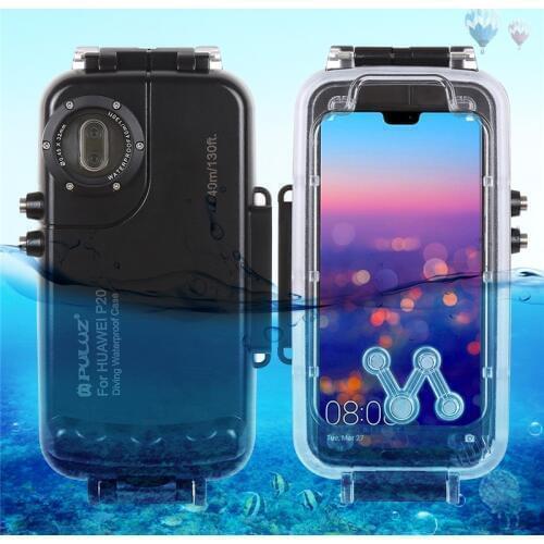40m/130ft Waterproof Phone Case Diving Housing Photo Video Taking Underwater Cover Case for Huawei P20 P20pro Mate 20 pro