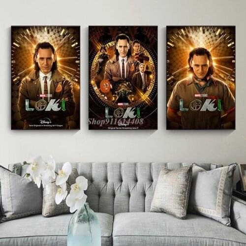 Home Decoration Marvel Superhero Movie Poster Decor Pictures Loki Canvas Painting Print Art Wall Art Decor Posters for Room Wall