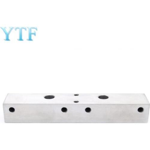 3D Printer parts Dual Nozzle Hose Fitting Block Aluminum Block MK8 87 * 16 * 13mm