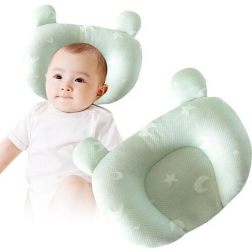 Kids cool feeling breathable and smooth cotton baby styling pillow children pillow anti-eccentric head can be washed