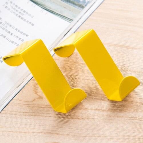 Home Drawer Cabinet Towel Clothes hook Kitchen Door Stainless Steel Self Holder Hanger Hang Coat Hooks Door Hooks 2PCS