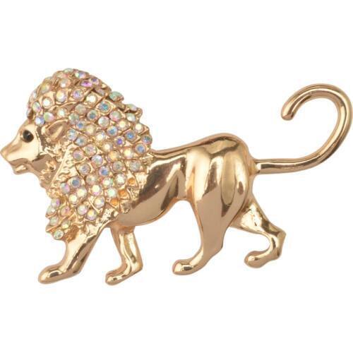 Mziking new Fashion pins white African Lion Zinc Alloy Brooch Animal Brooches for Mens Male Hasband New Designer Broches Pins
