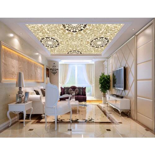 Custom Large Ceiling Mural Wallpaper 3D Three-dimensional relief European palace Background wall Photo Mural Ceiling Wallpapers