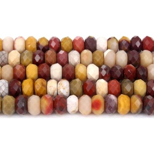Natural Hard Faceted Mookite Loose Rondelle Beads Strand 4 by 6MM For Jewelry DIY Making Necklace Bracelet