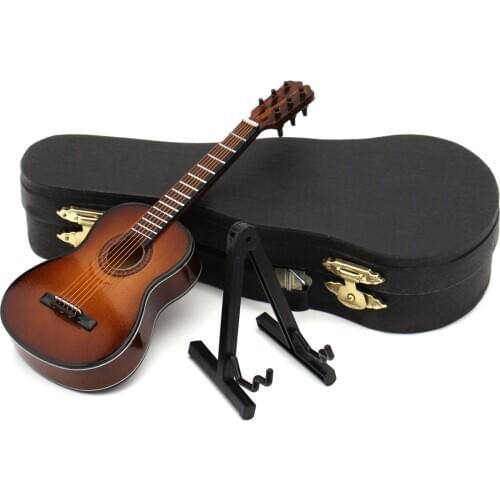 New Mini Guitars Shaped Ornamental Decor Crafts Miniature Replica Mini Classical /Electric Guitar Model Ornament Drop Shipping