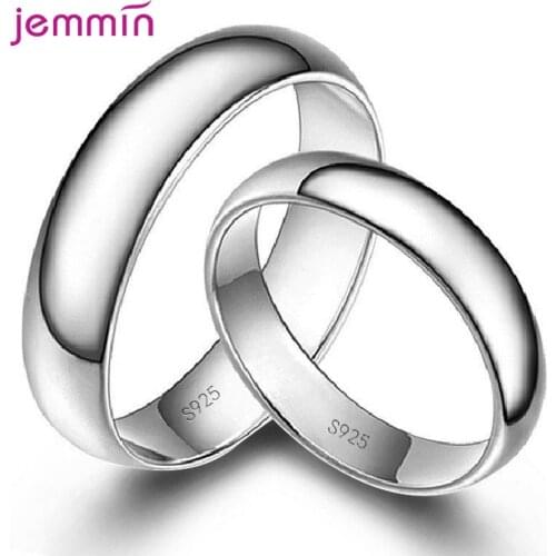 10pcs/lot Simple 925 Sterling Silver Couple Rings Women Men Lovers Wedding Jewelry Engagement Promise Ring Anniversary Gift