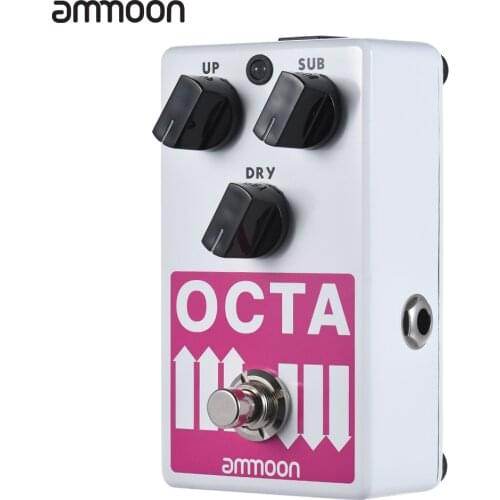 Ammoon Guitar Effect Pedal Precise Polyphonic Octave Generator Effect Pedal Full Metal Shell with True Bypass Guitar Accessories
