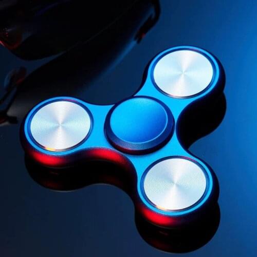 Aluminum Alloy Hand Spinner EDC Heptagonal Electroplate Kid Finger Toys Metal Bearing Relieve Stress Boy Gift