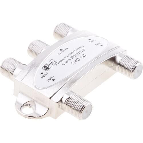 4x1 DiSEqC Switch Satellite Antenna Flat LNB LNBF Switch for TV Receiver