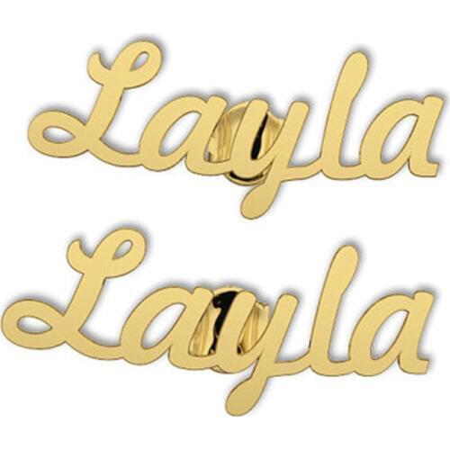 GORGEOUS TALE Customized Name Jewelry Personal Name Letters Engraved Women Magnetic Stud Earrings Wife Loves Anniversary Gift