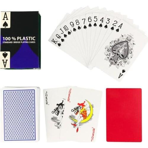 1Pcs/set PVC Waterproof Plastic Playing Poker Cards 2 Color Red And Blue Baccarat Texas Hold'em Club Playing Cards Card Game