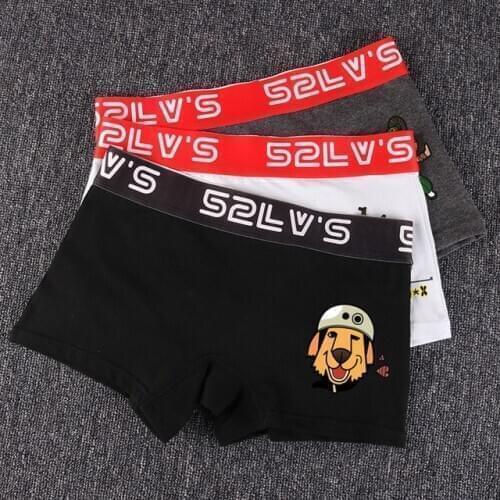 1pcs Women Cotton Cartoon Shorts Panties Tomboy Mid-waisted Neutral Underwear Boxer Briefs Knickers Tran Les Lesbian Boyshort