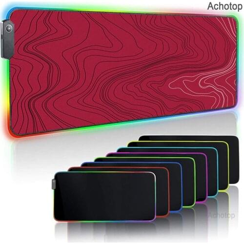 Strata Liquid Large USB Wired RGB Mouse Pad XXL LED Lighting Gaming Gamer Mousepad Desktop Keyboard Mice Mat Computer Laptop Mat