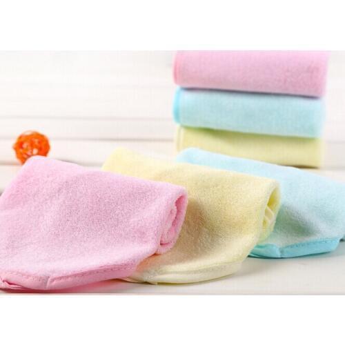 10pcs/lot 100% Bamboo Towel Super Soft Small hanging Hand Towel Face Towel For Baby washcloth pink/blue/yellow