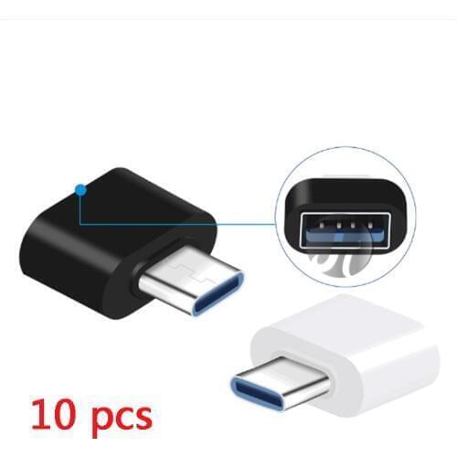 10pcs USB 2.0 Type-C OTG Cable Adapter Type C USB-C OTG Converter for Xiaomi Mi5 6 Huawei Samsung Mouse Keyboard USB Disk Flash