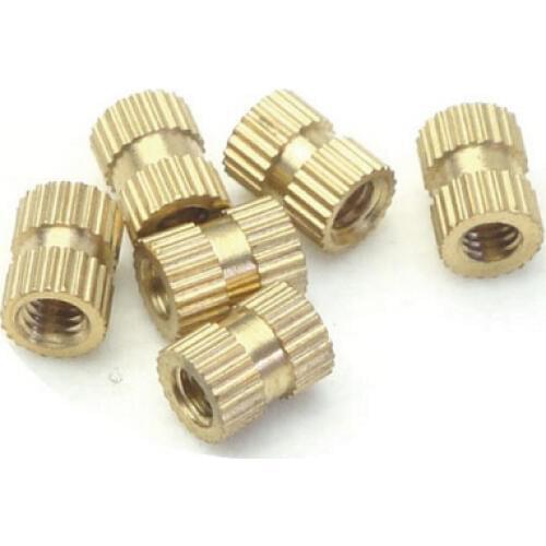 100PCS M3*13*5 MM Copper inserts Injection nut embedded parts copper knurl nut