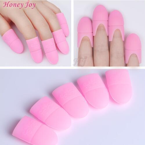 5Pcs Nail Art Remover Soak Off Caps Silicone Rubber UV Gel Polish Remove Clean Degreaser Varnish Wrap Reusable Manicure Tool