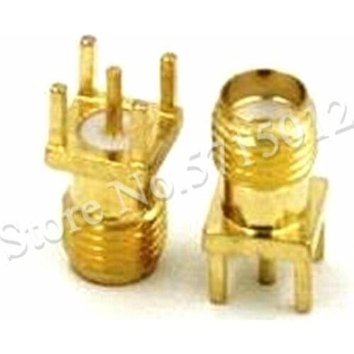 5pcs SMA Female Connector SMA-KE(SMA-KHD) Straight Plug Welding PCB Board Thru Hole Receptacle Solder RF Adapter Connector