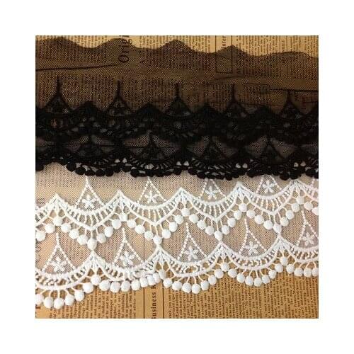 5Yard/lot DIY handmade lace fabric of high-quality embroidery clothing accessory 14cm wide double lace