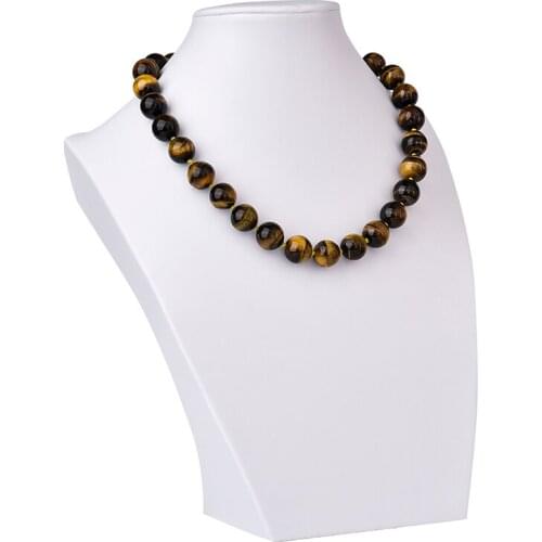 Brown beads with dark stripes and free Tiger eyes Stone Necklace ,Fashion charming women jewelry wholesale
