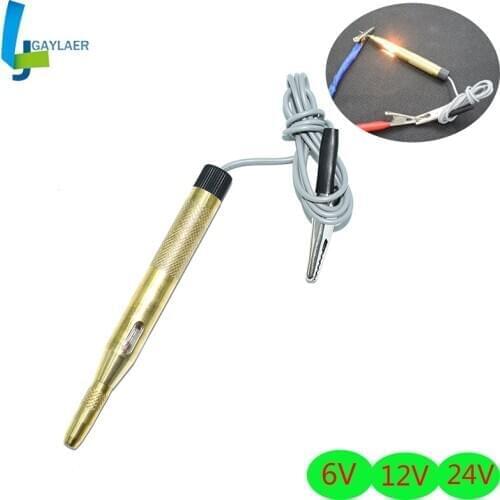 6V 12V 24V Auto Car Motorcycle repair tool Circuit Tester Gauge Test Voltmeter Light Hot Voltage circuit test pen silver