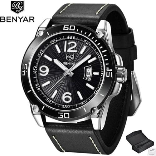 BENYAR Quartz Watch Mens Fashion Sports Mens Watch Top Brand Luxury Waterproof Watch Mens Clock Mens Relogio