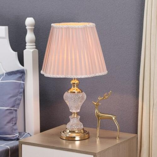 Free Shipping Modern Glass Table Lamp Bedside Lamp For Living Room Lighting Creative Cozy and Romantic Pink Yellow Bedroom